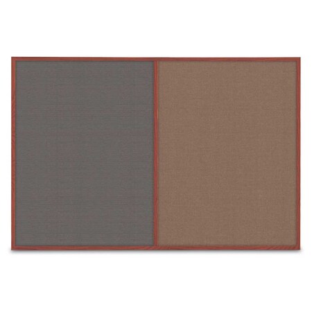 United Visual Products Slim Style Indoor Enclosed Corkboard, 42 UVRDS42SBH-WHITE-DBURGU